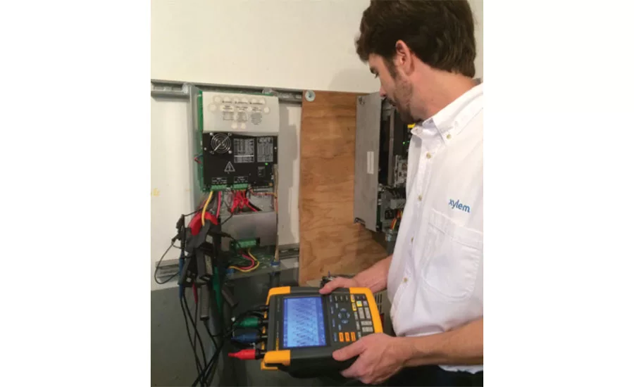 Xylem expert continues testing onsite