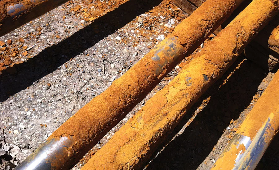 corrosion on pump column