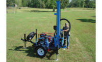 compact, trailer-mounted drill