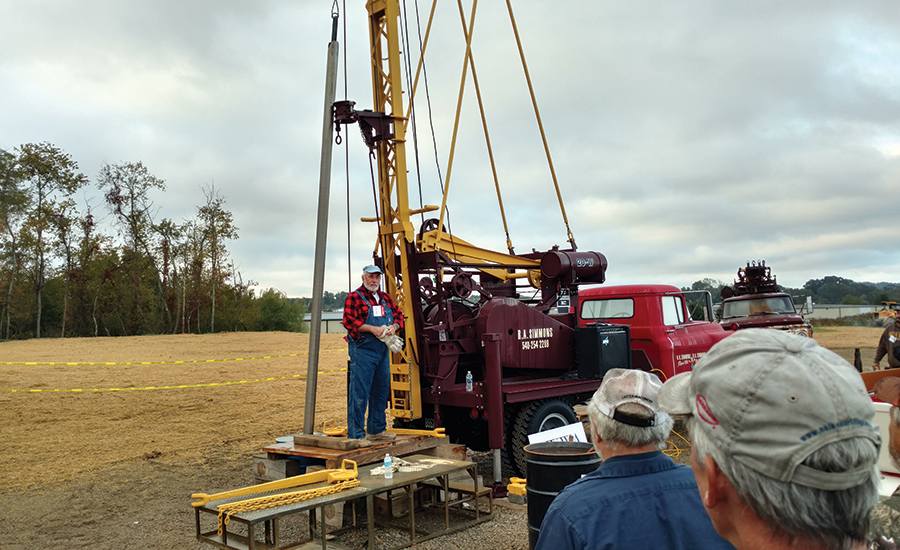 Cable Tool Rig the Star of Virginia Water Well Association Event 2016