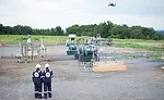 GE workers with drones