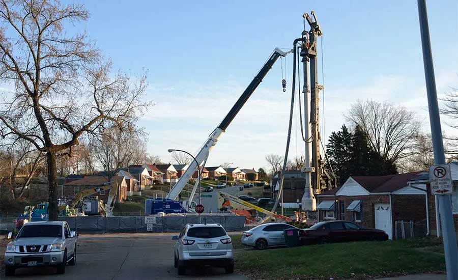 jobsite near residential area