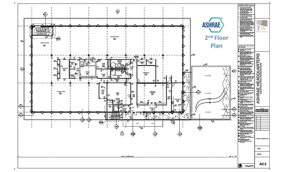 ASHRAE headquarters second floor diagram