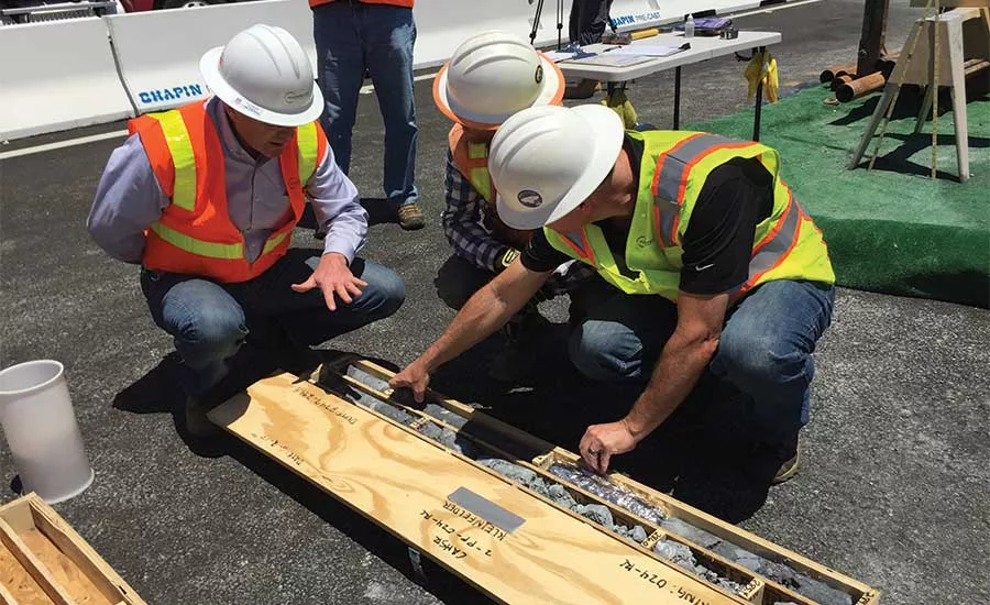 examining core samples