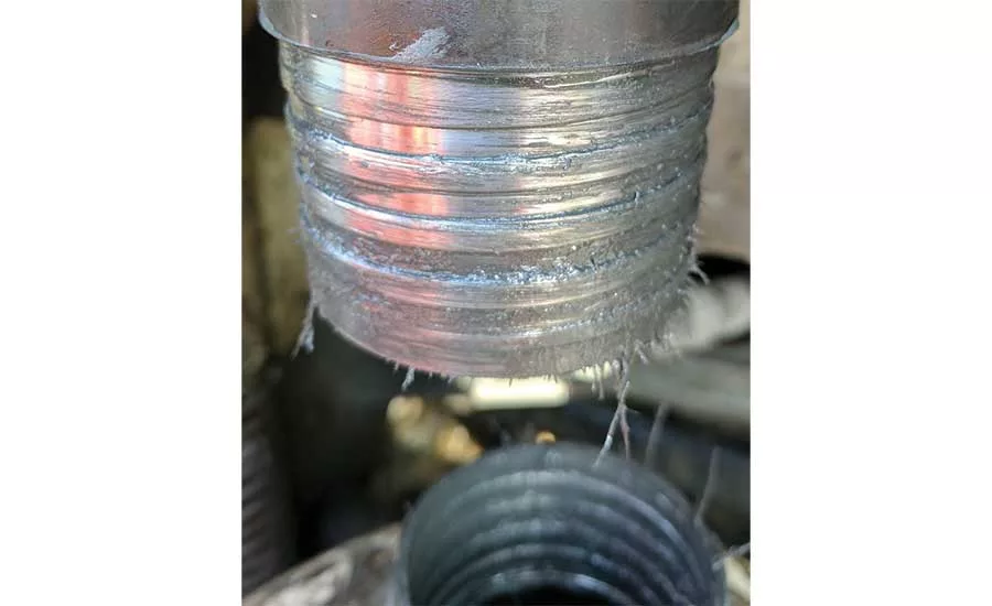 worn drill rod joint