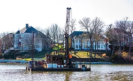 over-water drilling job in Lake St. Louis, Mo.