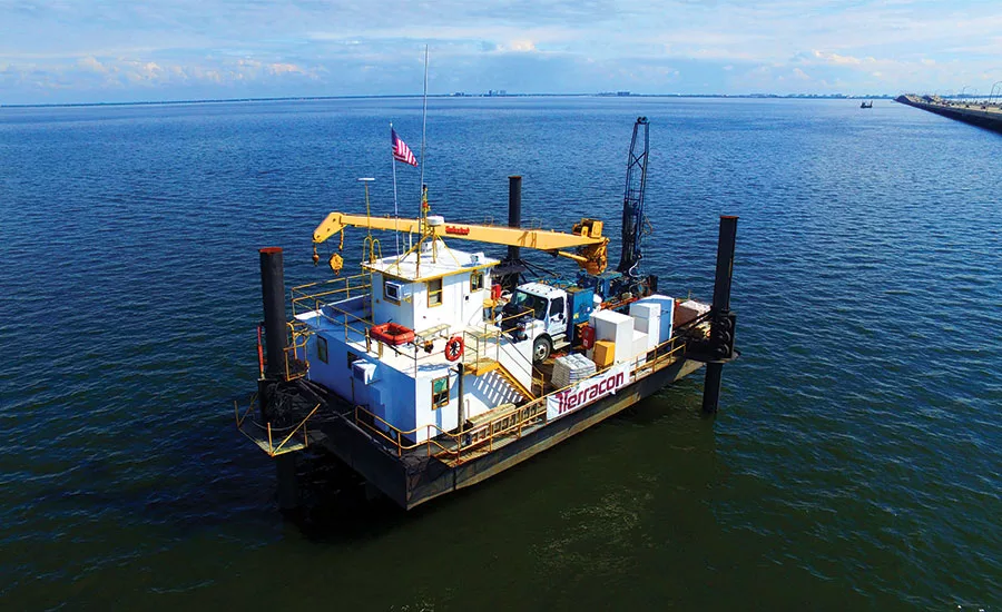 over-the-water drilling platform