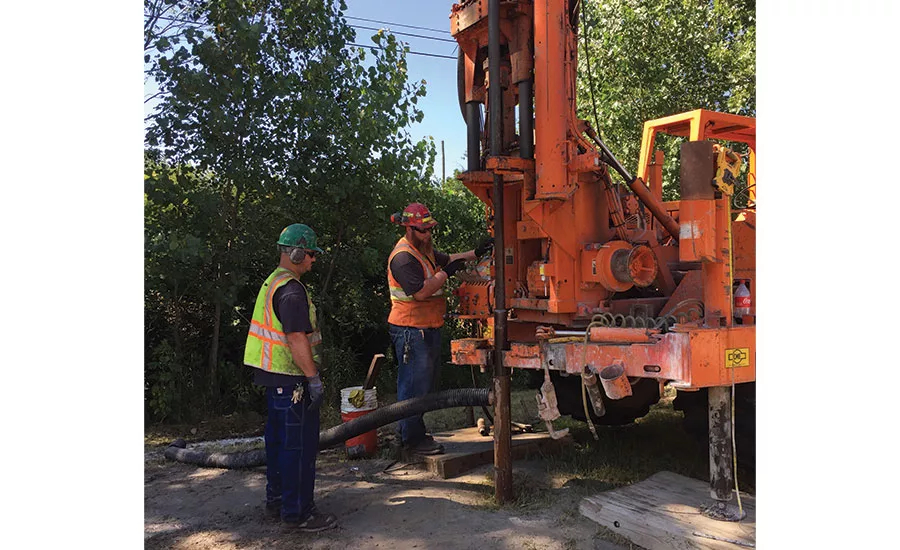 diesel-powered drilling rig