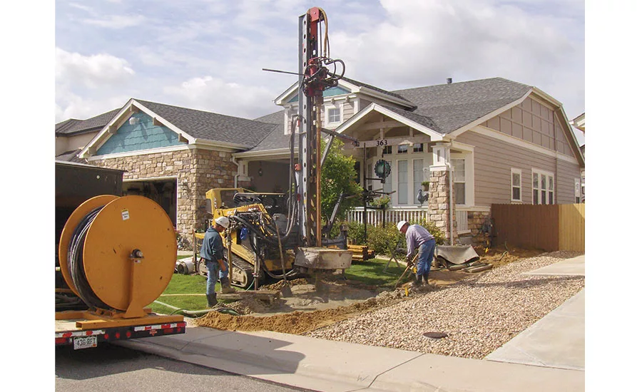 geothermal installation in compact area