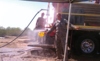 Jeremy Thomas with the RED HORSE water well drillers