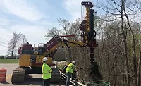 slope stabilization on a highway