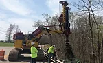 slope stabilization on a highway