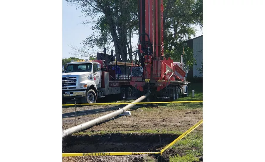 drilling rig on jobsite