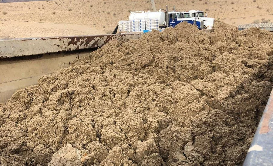 dried drilling spoils