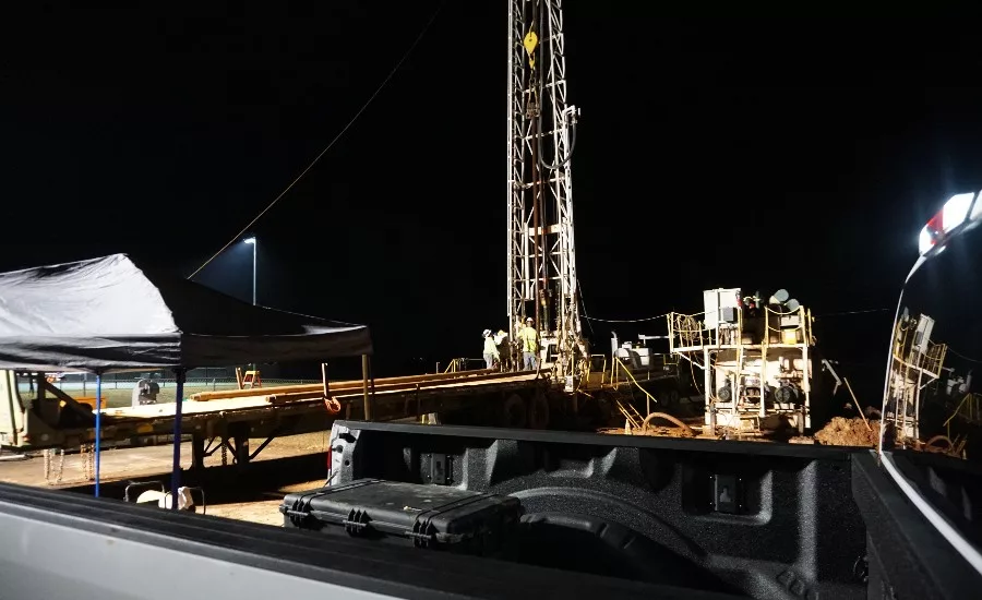 drilling at night