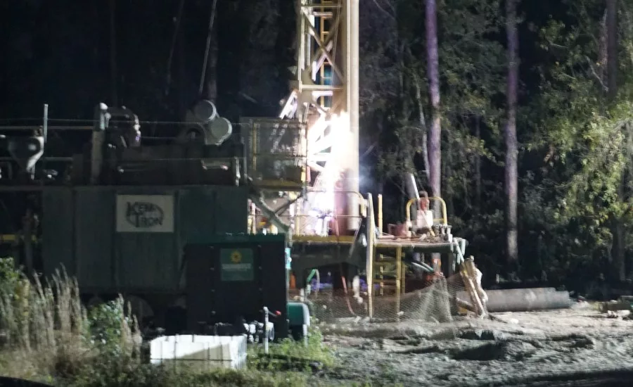 drilling at night