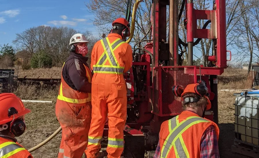 working on a drilling rig