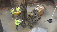 A crew with UMA installs anchors 
