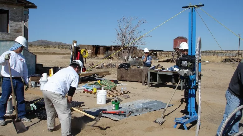 man-portable drill rig