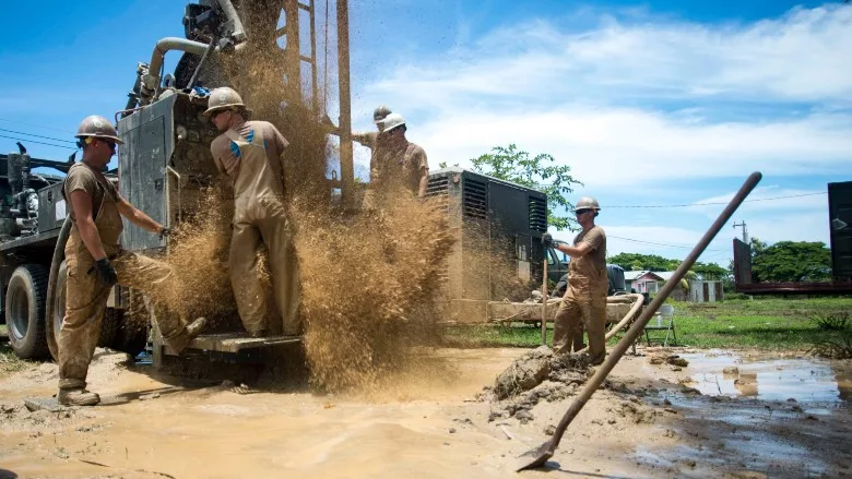 well drilling operations in Costa Azul