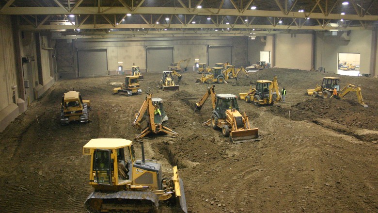 the “dirt arena” at the Apprentice and Skill Improvement Program training facility
