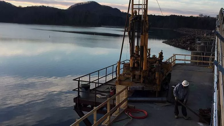 Carters Lake Reregulation Dam in Murray County, Georgia