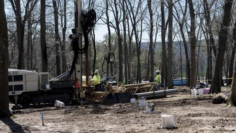 installing an injection well at Sans Souci Farm in Sumter, South Carolina