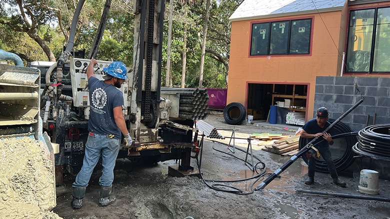 geothermal heat pump installation
