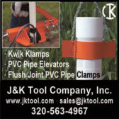 KWIK KLAMPS, PVC PIPE ELEVATORS & FLUSH JOINT PVC PIPE CLAMPS