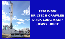 1990 D-50K DRILTECH CRAWLER D-40K LONG MAST/HEAVY HOIST