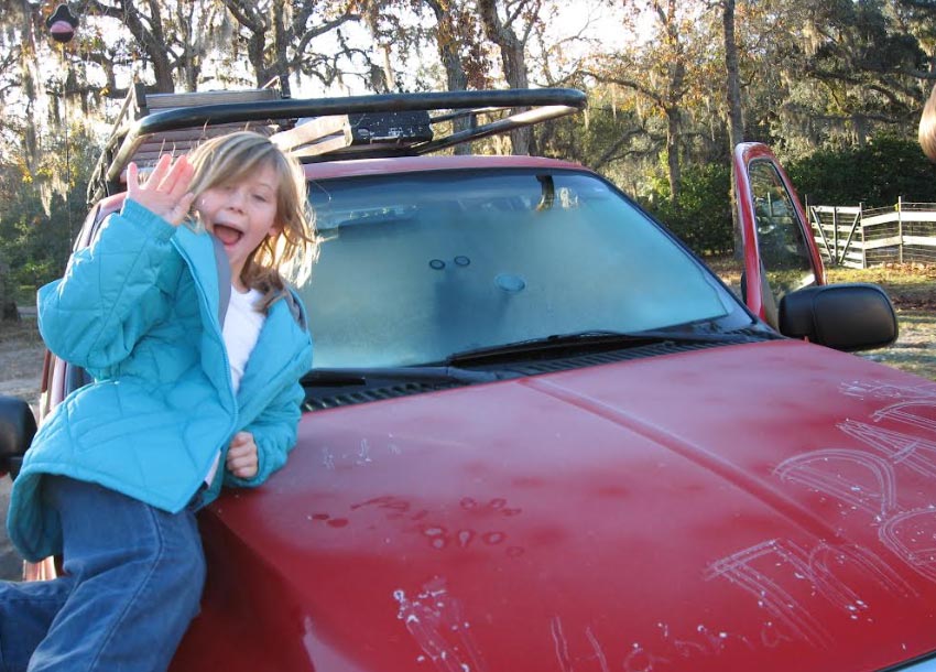 Jay Egg's red truck