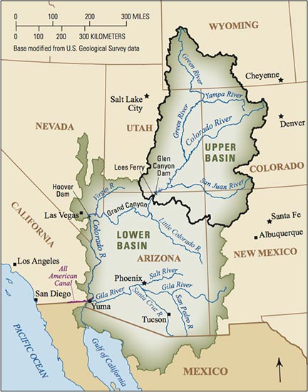 Colorado River basin map