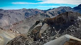 exploration drilling in Andean mountains