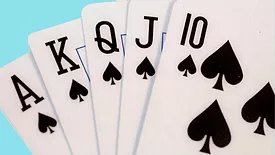 a straight flush in the form of cards