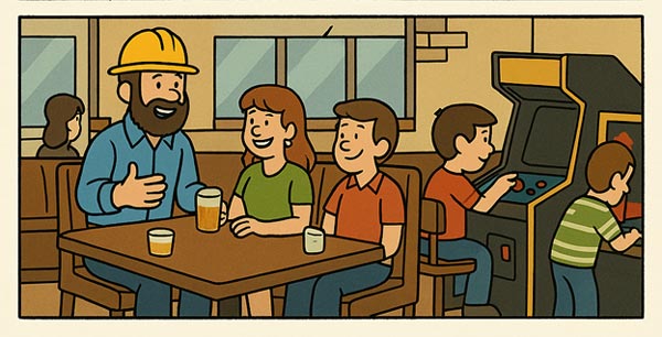 driller's family at arcade