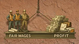 workers balancing with wages